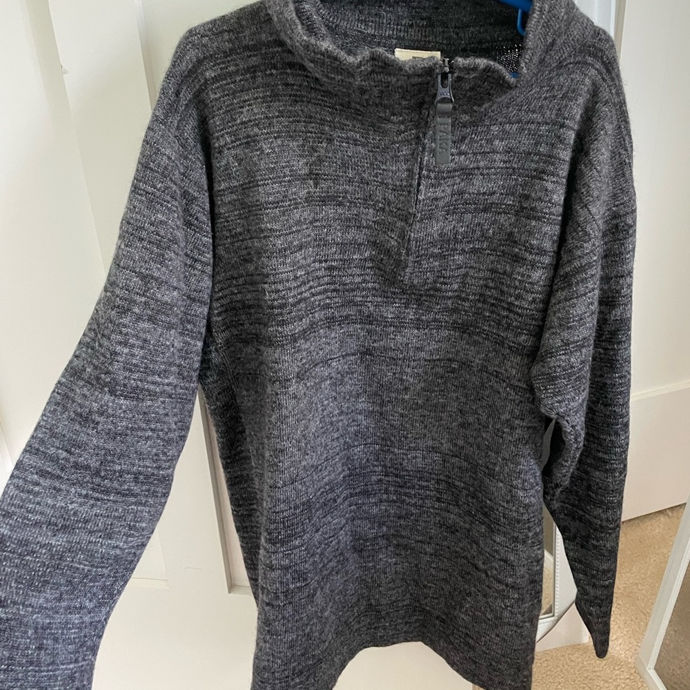 Paka Gray Wool Quarter Zip Sweater, Size XXS, New Without Tags - Picture 2 of 6